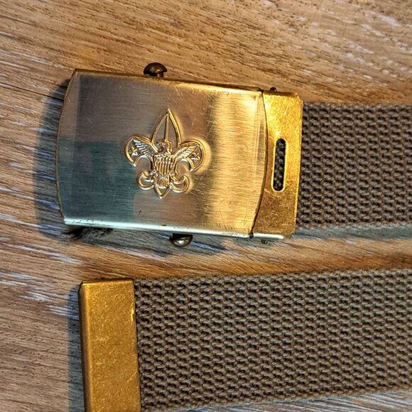 Vintage Canvas Boy Scout Belt With Adjustable Buckle - Picture 2 of 6